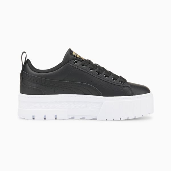 Chaussures Mayze Leather Jeune, Puma Black-Puma Team Gold, extralarge