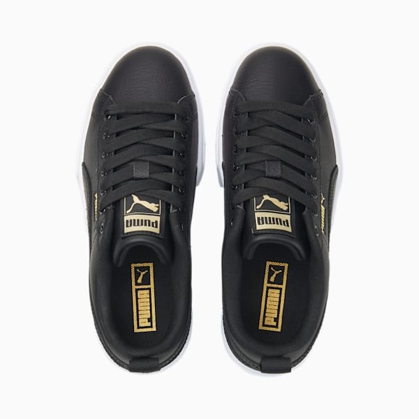 Zapatos deportivos para niños, Mayze Leather, Puma Black-Puma Team Gold, extragrande