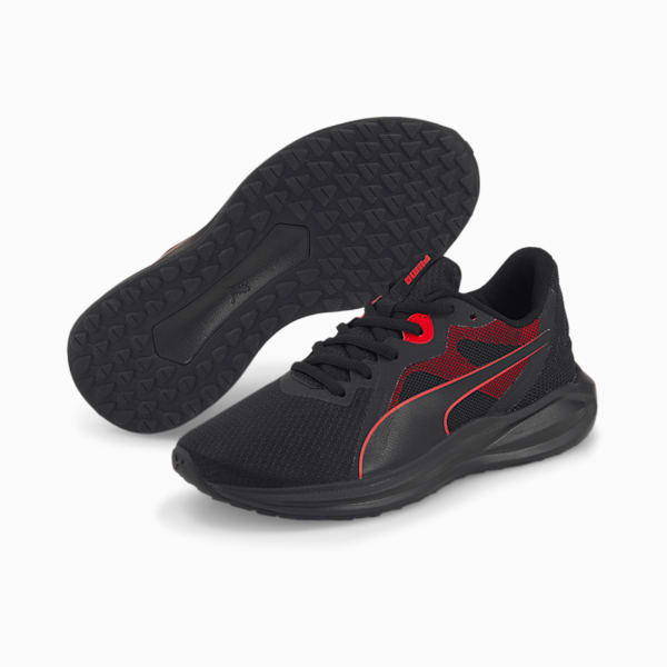 Twitch Runner Sneakers JR, Puma Black-High Risk Red
