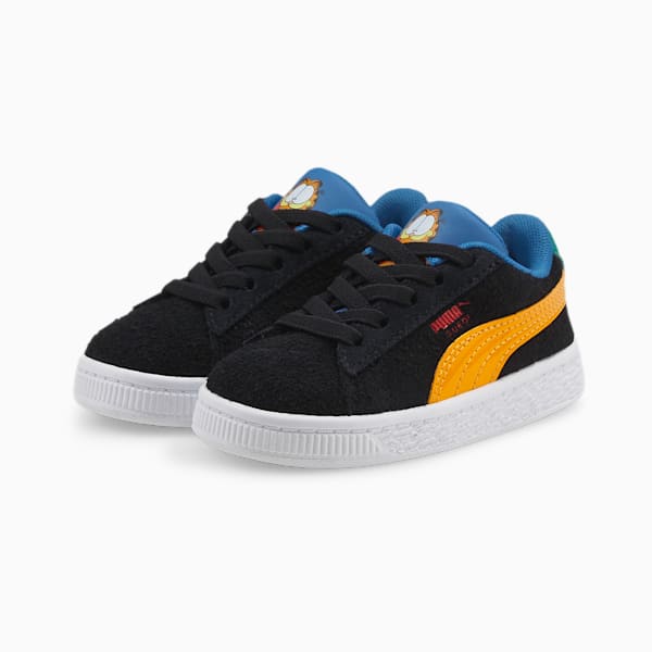 Tenis de gamuza para bebé PUMA x GARFIELD AC, Dark Cheddar-Celandine-Vallarta Blue, extralarge