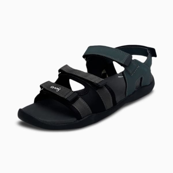 one8 Virat Kohli Stride Men's Sandals, Puma Black-Dark Shadow-Puma White, extralarge-IND