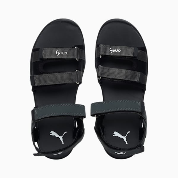 one8 Virat Kohli Stride Men's Sandals, Puma Black-Dark Shadow-Puma White, extralarge-IND