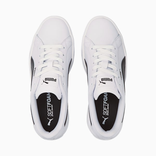 Karmen Leather Women's Sneakers, Puma White-Puma Black, extralarge-IND