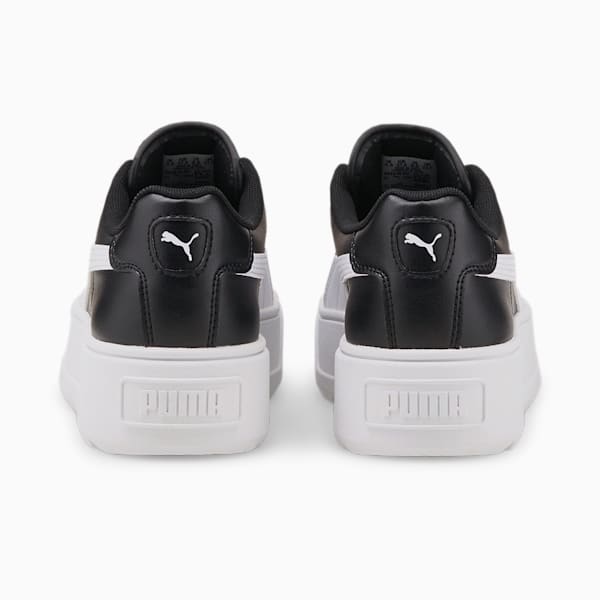 Karmen Leather Women's Sneakers, Puma Black-Puma White