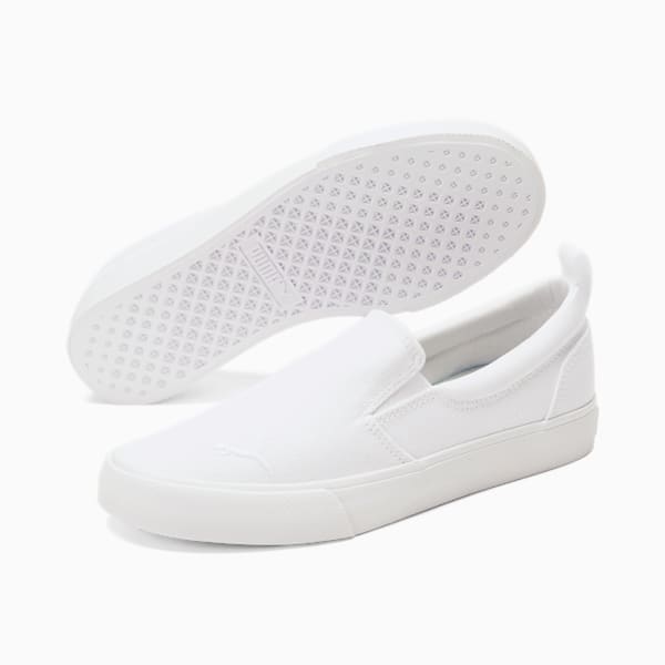 Bari Slip-On Comfort Women's Shoes, Puma White-Puma Silver, extralarge