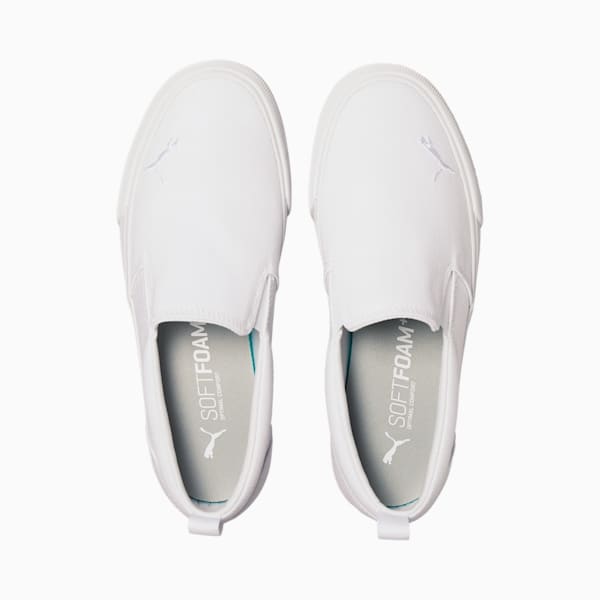 Tenis para mujer Bari Slip-On Comfort, Puma White-Puma Silver, extralarge