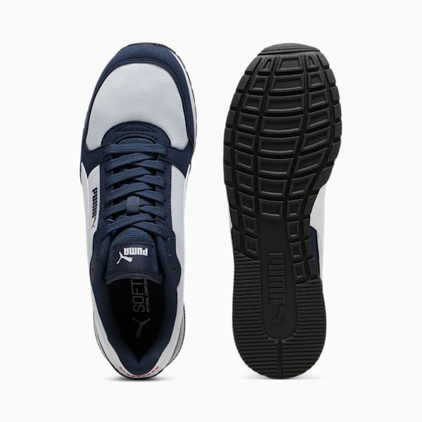 Sneakers en maille ST Runner v3, homme, Silver Mist-PUMA White-Club Navy-For All Time Red-PUMA Black, extralarge