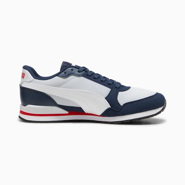 Tenis de malla ST Runner v3, Silver Mist-PUMA White-Club Navy-For All Time Red-PUMA Black, extralarge