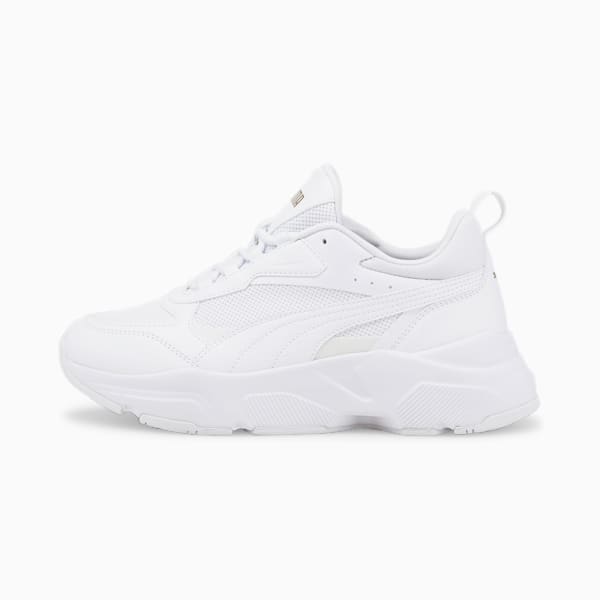 Cassia Women's Sneakers, Puma White-Puma White-Puma Team Gold, extralarge-IND