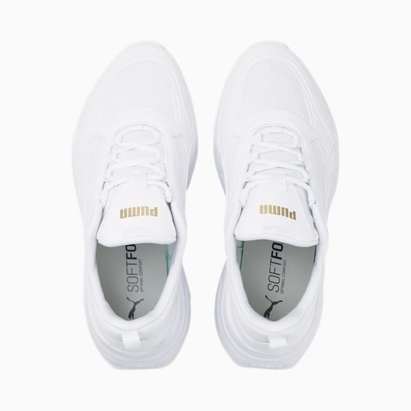 Cassia Women's Sneakers, Puma White-Puma White-Puma Team Gold, extralarge-IND