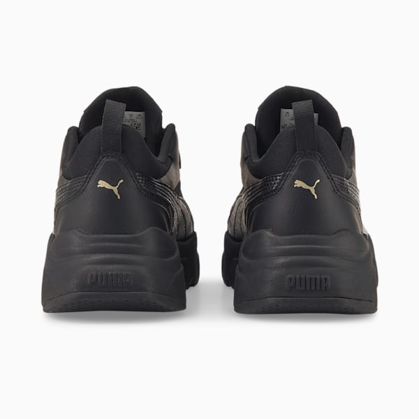 Cassia Women's Trainers, Puma Black-Puma Black-Puma Team Gold, extralarge