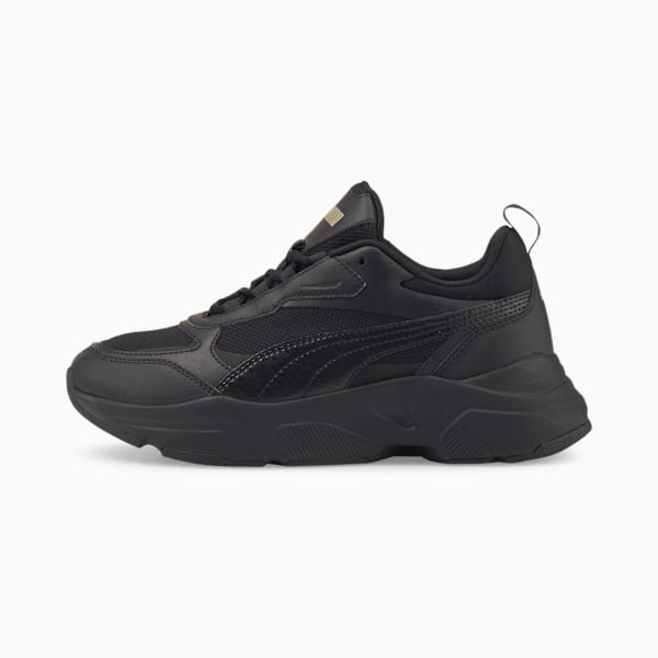 Cassia Women's Trainers, Puma Black-Puma Black-Puma Team Gold, extralarge-GBR