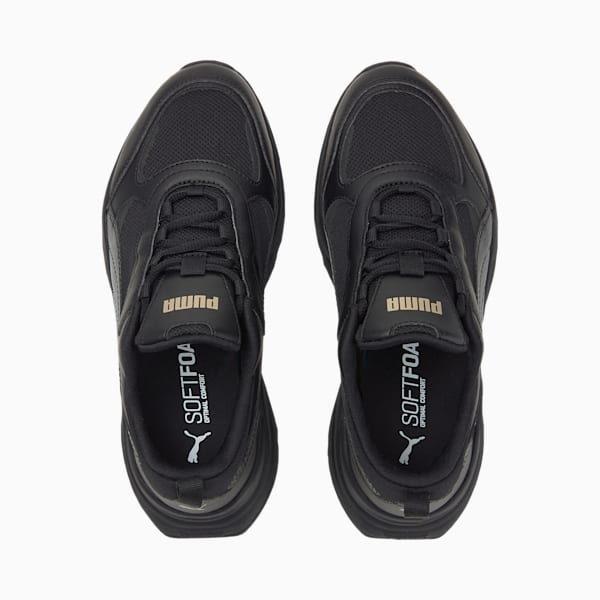 Cassia Women's Trainers, Puma Black-Puma Black-Puma Team Gold, extralarge