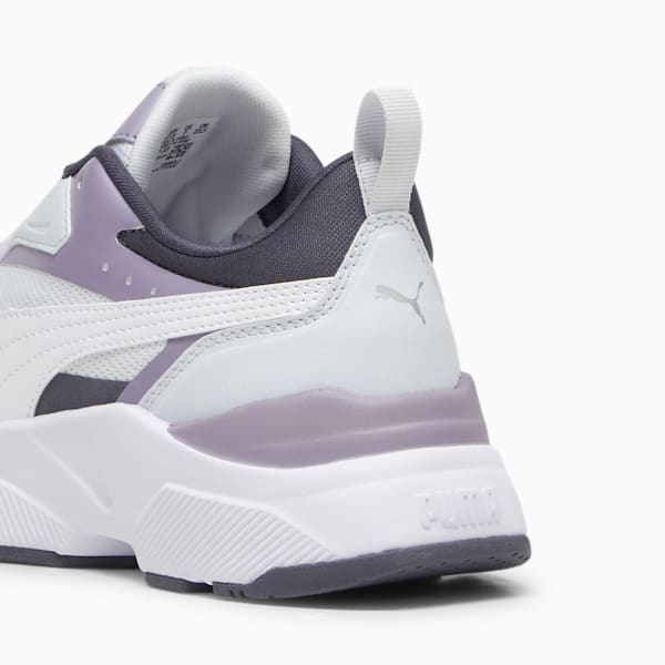 Tenis Cassia para mujer, Silver Mist-PUMA White-Galactic Gray-Pale Plum-PUMA Silver, extralarge