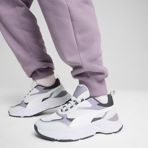 Tenis Cassia para mujer, Silver Mist-PUMA White-Galactic Gray-Pale Plum-PUMA Silver, extralarge