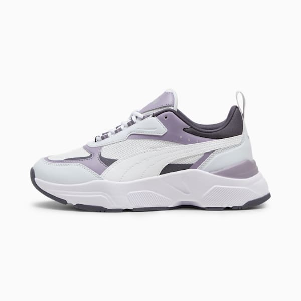 Cassia Women's Sneakers, Silver Mist-PUMA White-Galactic Gray-Pale Plum-PUMA Silver, extralarge