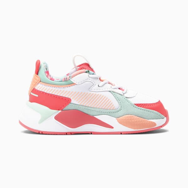 RS-X Flower Aura 2 Toddler Shoes, Puma White-Paradise Pink-Eggshell Blue, extralarge