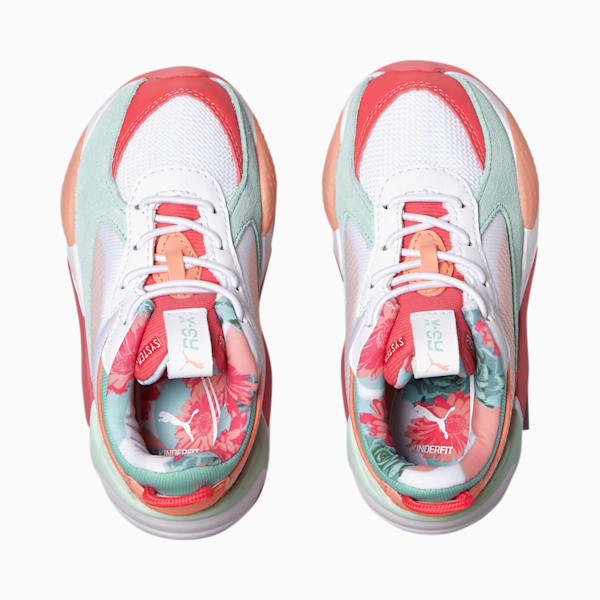 RS-X Flower Aura 2 Toddler Shoes, Puma White-Paradise Pink-Eggshell Blue, extralarge
