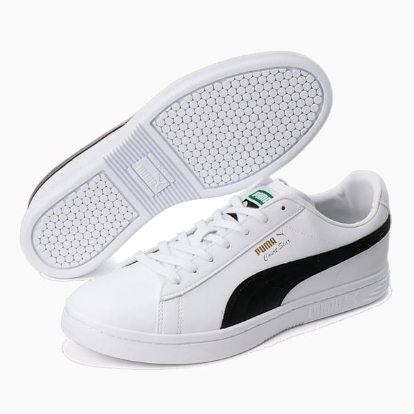 ユニセックス コート スター SL スニーカー, Puma White-Puma Black-Puma Team Gold, extralarge-JPN