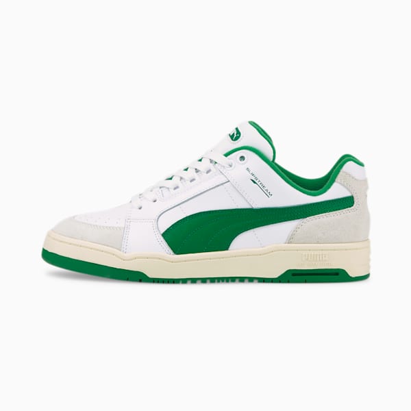 Slipstream Lo Retro Sneakers, Puma White-Amazon Green, extralarge-IND