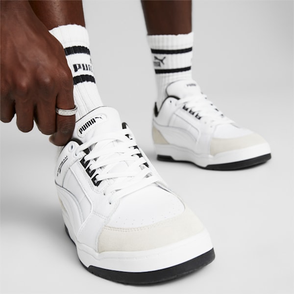 Slipstream Lo Retro Trainers, Puma White-Vaporous Gray