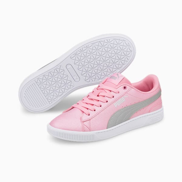 Chaussures Vikky v3 Glitz Jeune, PRISM PINK-Puma Silver-Puma White, extralarge