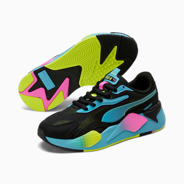 Zapatos deportivos RS-X³ Translucent para mujer, Puma Black-Blue Atoll-Luminous Pink
