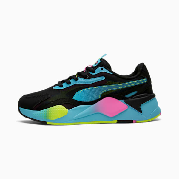 Zapatos deportivos RS-X³ Translucent para mujer, Puma Black-Blue Atoll-Luminous Pink