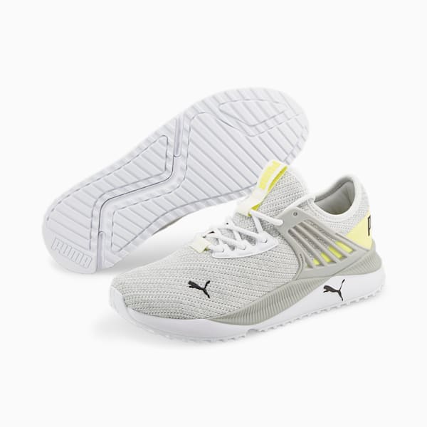Pacer Future Doubleknit Sneakers, Puma White-Gray Violet-Lemon Sherbert, extralarge