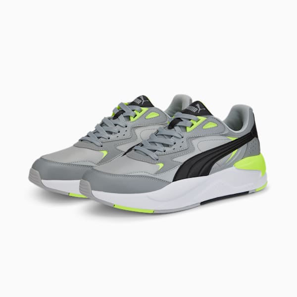 X-Ray Speed SL Men's Sneakers, High Rise-Puma Black-Quarry-Lime Squeeze-Puma White