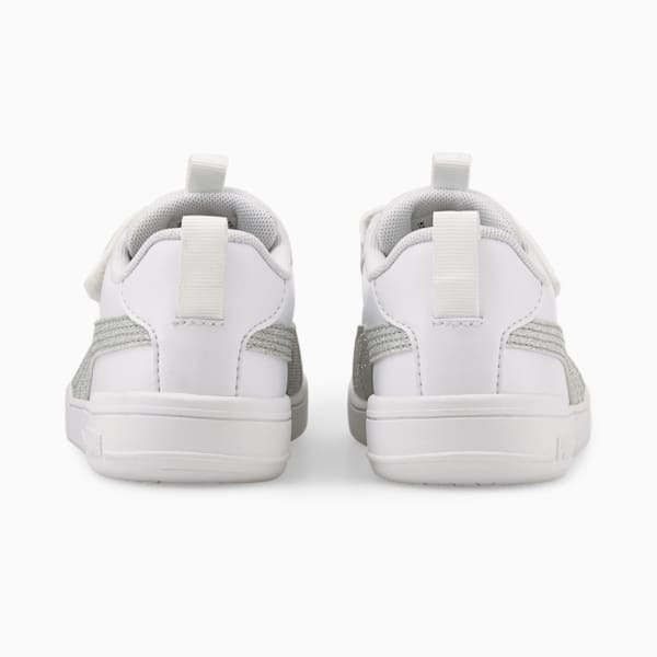 Tenis Multiflex Glitz Formstrip para niñas, Puma White-Puma Silver, extralarge