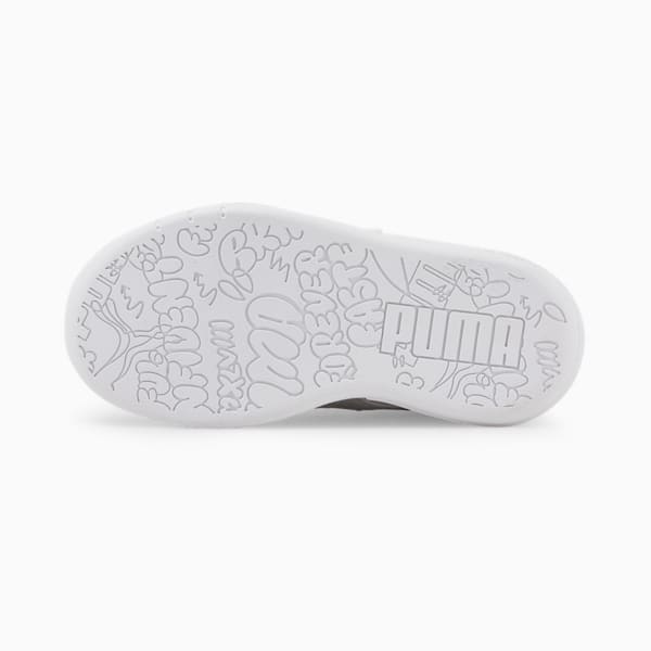 Tenis Multiflex Glitz Formstrip para niñas, Puma White-Puma Silver, extralarge