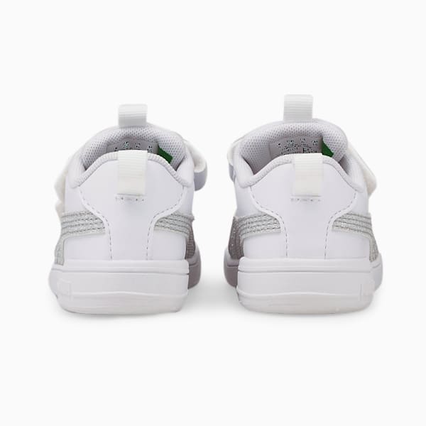 Multiflex Glitz Babies' Trainers, Puma White-Puma Silver, extralarge