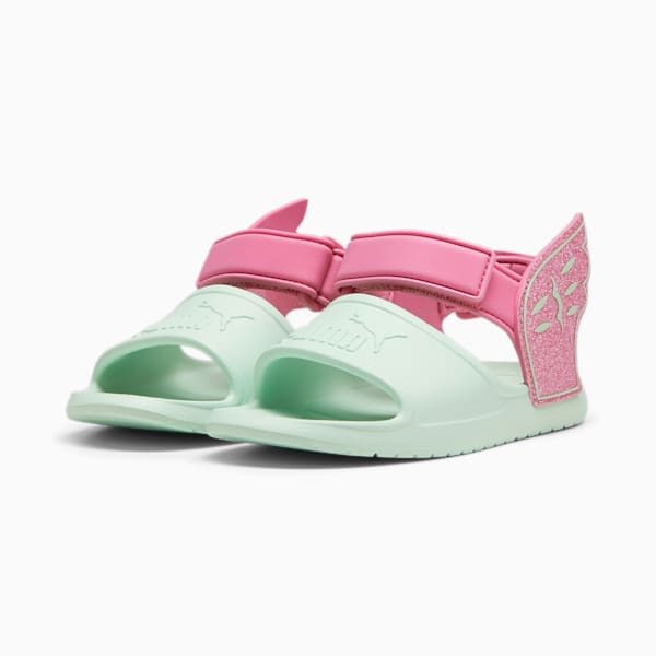 キッズ ダイブキャット V2 インジェックス ヒーロー グリッツ スニーカー 17-21cm, Fresh Mint-Fast Pink, extralarge-JPN