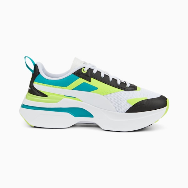 Kosmo Rider Pop Women's Sneakers, Puma White-Lime Squeeze, extralarge-IND