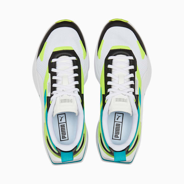 Kosmo Rider Pop Women's Sneakers, Puma White-Lime Squeeze, extralarge-IND