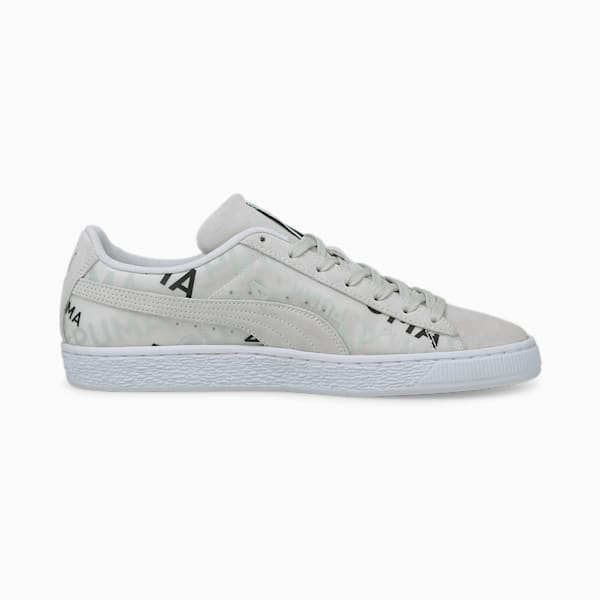 ユニセックス スウェード ダブルレイヤー スニーカー, Puma White-Harbor Mist-Puma Black, extralarge-JPN