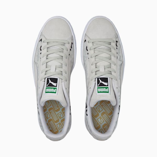 ユニセックス スウェード ダブルレイヤー スニーカー, Puma White-Harbor Mist-Puma Black, extralarge-JPN
