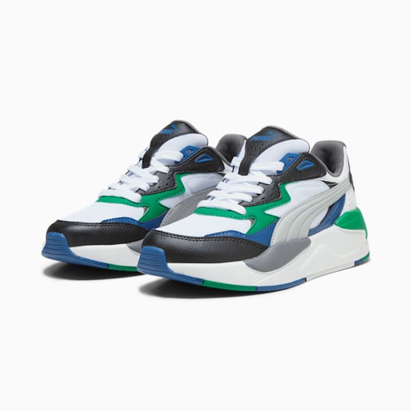 X-Ray Speed Kids Sneakers, PUMA White-Cool Light Gray-PUMA Black-Archive Green, extralarge-IND