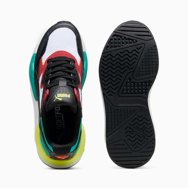 Tenis juveniles X-Ray Speed, PUMA White-PUMA Black-Club Red-Sparkling Green, extralarge