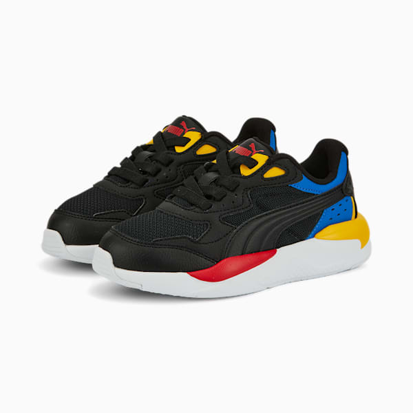 X-Ray Speed Little Kids' Shoes, Puma Black-Spectra Yellow-Victoria Blue-High Risk Red