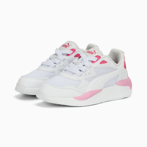 X-Ray Speed AC Kids' Trainers, PUMA White-Glowing Pink-Lilac Chiffon, extralarge-GBR