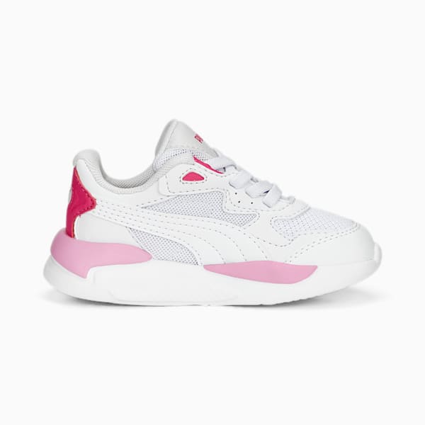 Tenis para bebés X-Ray Speed AC, PUMA White-Glowing Pink-Lilac Chiffon, extralarge