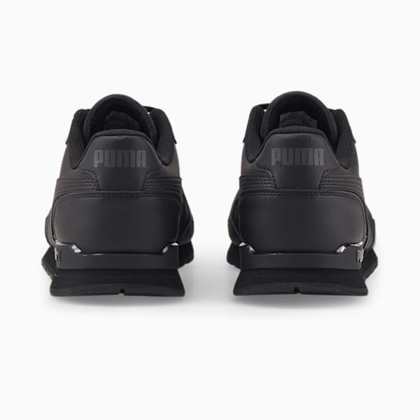 Zapatos deportivos de cuero ST Runner v3 para niños grandes, Puma Black-Puma Black