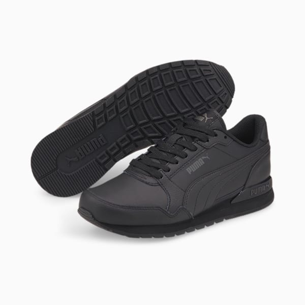 Chaussures ST Runner v3 Leather Jeune, Puma Black-Puma Black, extralarge