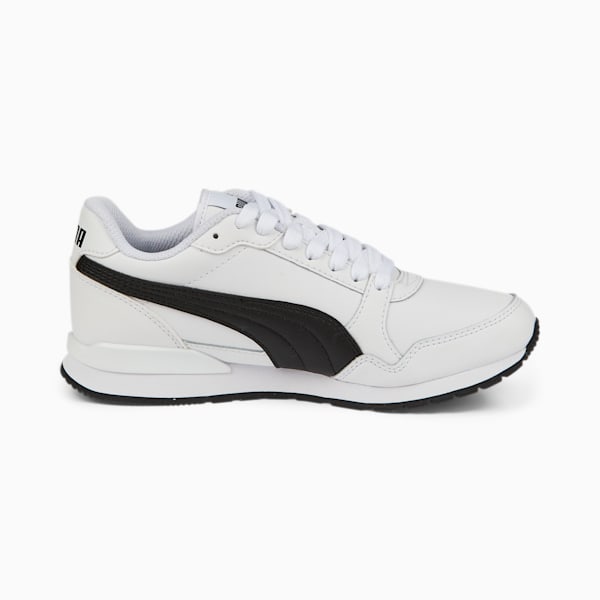 ST Runner v3 Leather Sneakers Big Kids, Puma White-Puma Black, extralarge