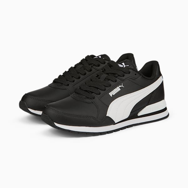 Tenis de cuero para jóvenes ST Runner v3, Puma Black-Puma White, extralarge