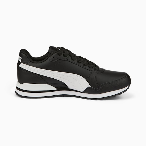 ST Runner v3 Leather Sneakers Big Kids, Puma Black-Puma White, extralarge