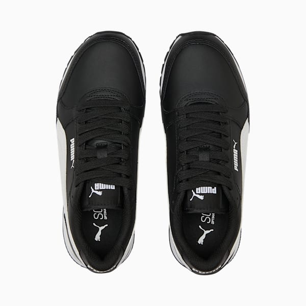 ST Runner v3 Leather Sneakers Big Kids, Puma Black-Puma White, extralarge