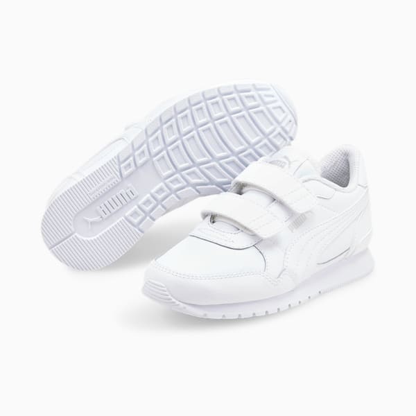 Tenis para niños ST Runner v3 Leather, Puma White-Puma White, extralarge